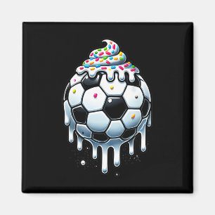 Eiscreme Mit Streuseln Fußball-Tropf Für Jungen Mä Magnet