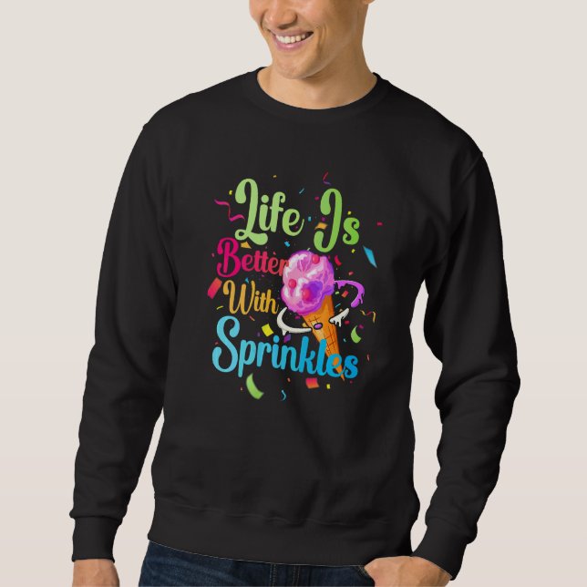 Eiscreme mit Streuseln Sweatshirt (Vorderseite)
