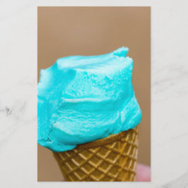 Eiscreme mit Waffelmakro Briefpapier