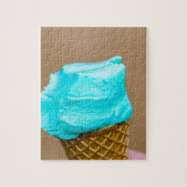 Eiscreme mit Waffelmakro Puzzle