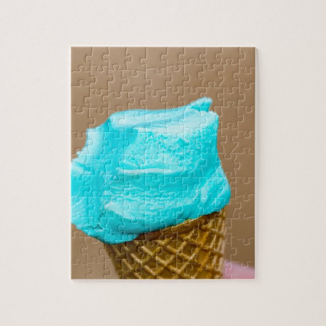 Eiscreme mit Waffelmakro Puzzle (Vertikal)