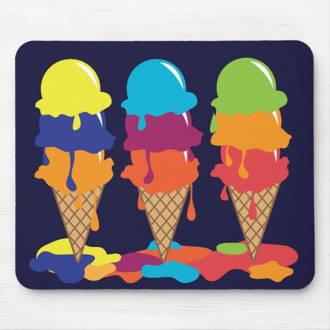 Eiscreme Mousepad (Vorne)