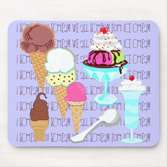 Eiscreme Mousepad (Vorne)