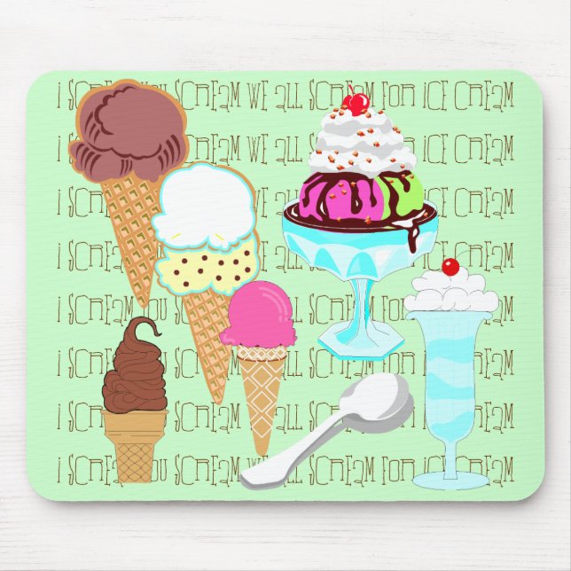 Eiscreme Mousepad (Vorne)