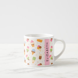 Eiscreme-Muster, Eiscreme, Ihr Name Espressotasse