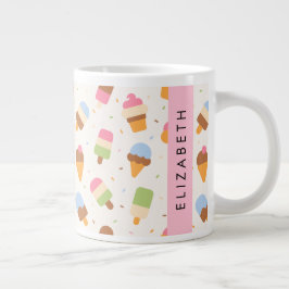 Eiscreme-Muster, Eiscreme, Ihr Name Jumbo-Tasse