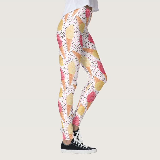 Eiscreme-Muster-Leggings Leggings (Rechts)