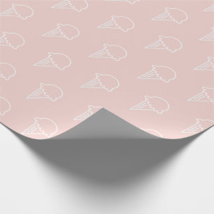 Eiscreme-Muster Modernes rosa Wrapping Paper Geschenkpapier