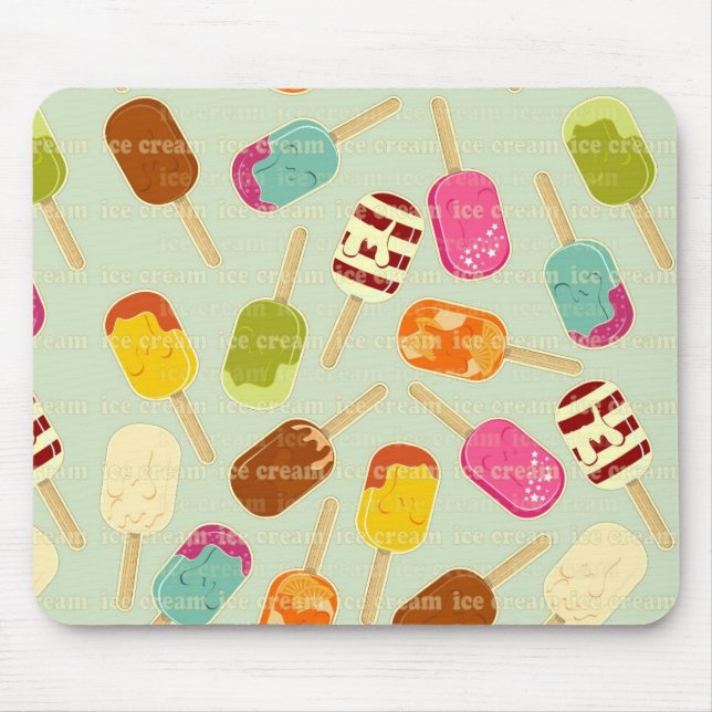 Eiscreme-Muster Mousepad (Vorne)