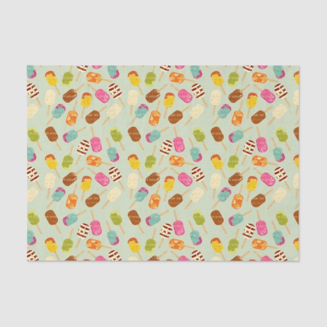 Eiscreme-Muster Seidenpapier (Vorderseite)