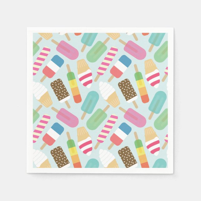Eiscreme Napkins Serviette (Vorderseite)