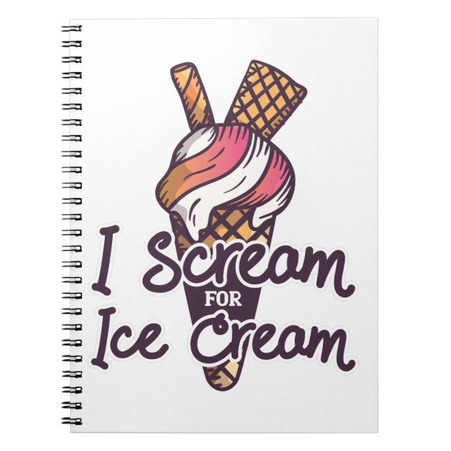 Eiscreme Notizblock (Vorderseite)