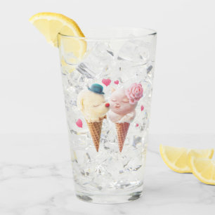 Eiscreme-Paar - Liebe bei First Lick Glas
