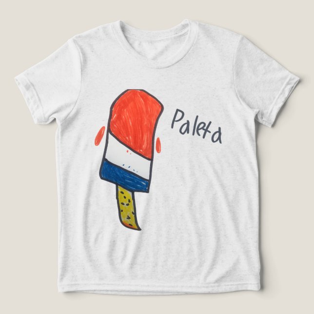 Eiscreme 'Paleta' T-Shirt -  Tri-Blend Shirt (Design Vorderseite)