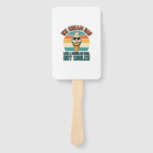 Eiscreme Papa Vintage Lustige Kühler Papa-Shirt-De Fächer