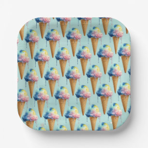 Eiscreme Pappteller
