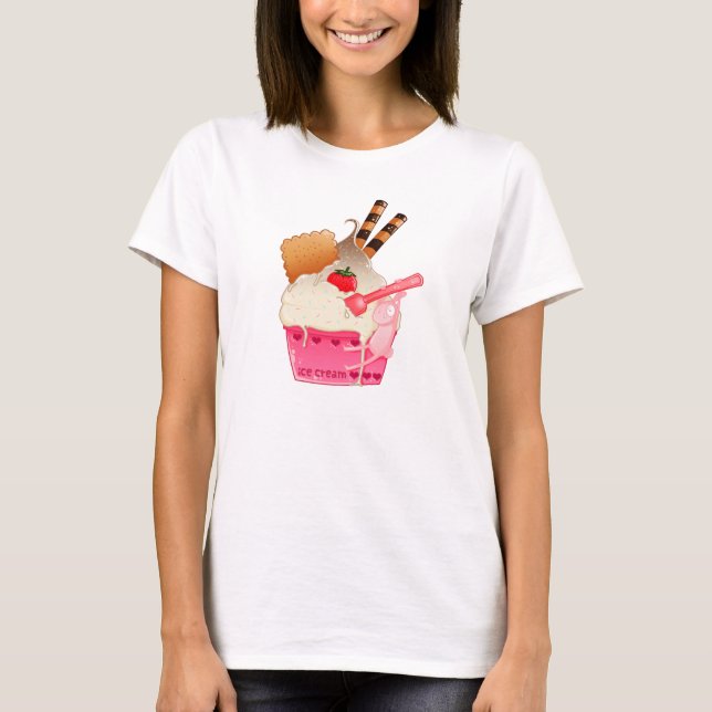 Eiscreme-Paradies-T - Shirt (Vorderseite)