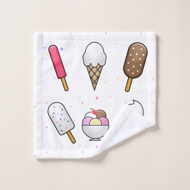 Eiscreme Parlor Dream Badhandtuch Set (Waschlappen)