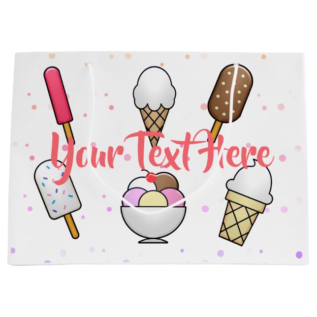 Eiscreme Parlor Dream Große Geschenktüte (Vorderseite)