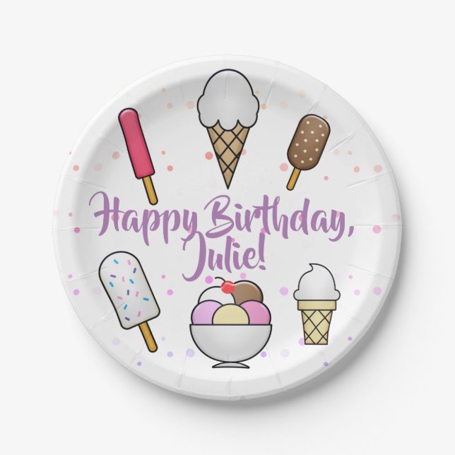 Eiscreme Parlor Dream Pappteller (Vorderseite)