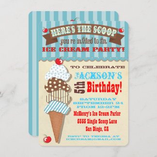 Eiscreme-Party Einladung