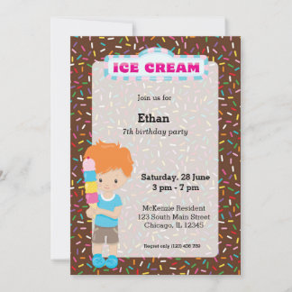Eiscreme-Party Einladung