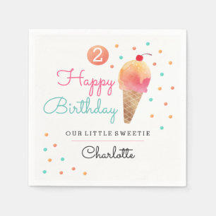 Eiscreme Party Kindergeburtstag Party Napkins Serviette