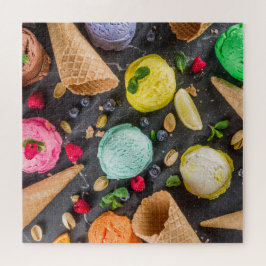 Eiscreme-Party Modernes, farbenfrohes Esstisch Puzzle