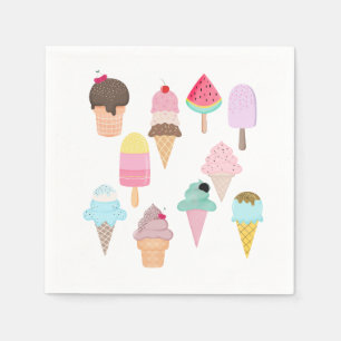 Eiscreme-Party Serviette