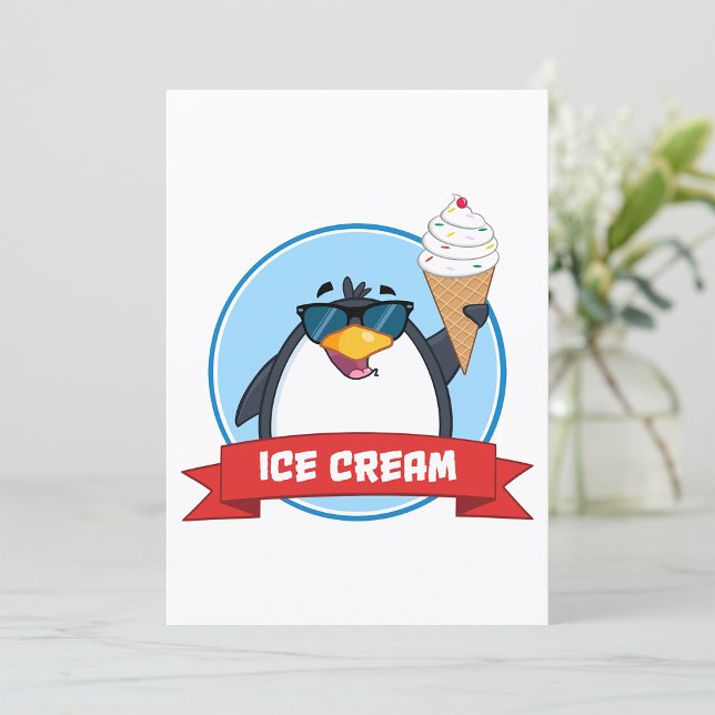 Eiscreme Penguin Einladung (Von Creator hochgeladen)