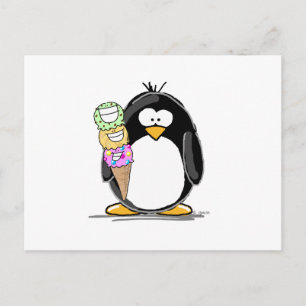 Eiscreme Penguin Postkarte