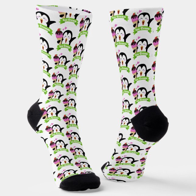 Eiscreme Penguin Socken (Gewinkelt)