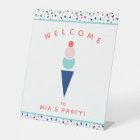 Eiscreme Personalisiert Name Kinder Party