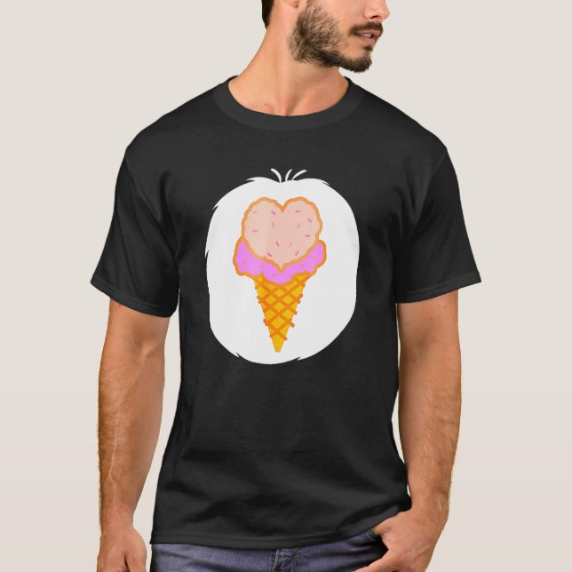 Eiscreme-Pflege für das Halloween-Blume-Kostüm P T-Shirt (Vorderseite)