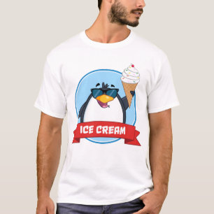 Eiscreme Pinguin mit Sonnenbrille T - Shirt
