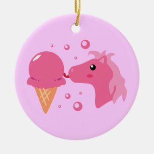 Eiscreme Pony Keramik Ornament