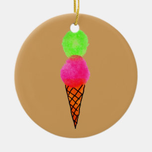 Eiscreme Pop Art Keramikornament