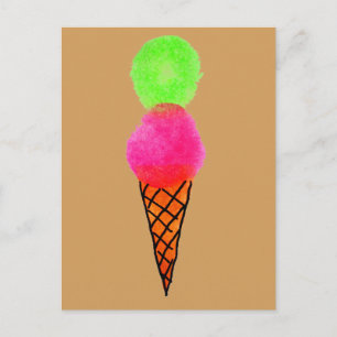 Eiscreme Pop Art Postkarte