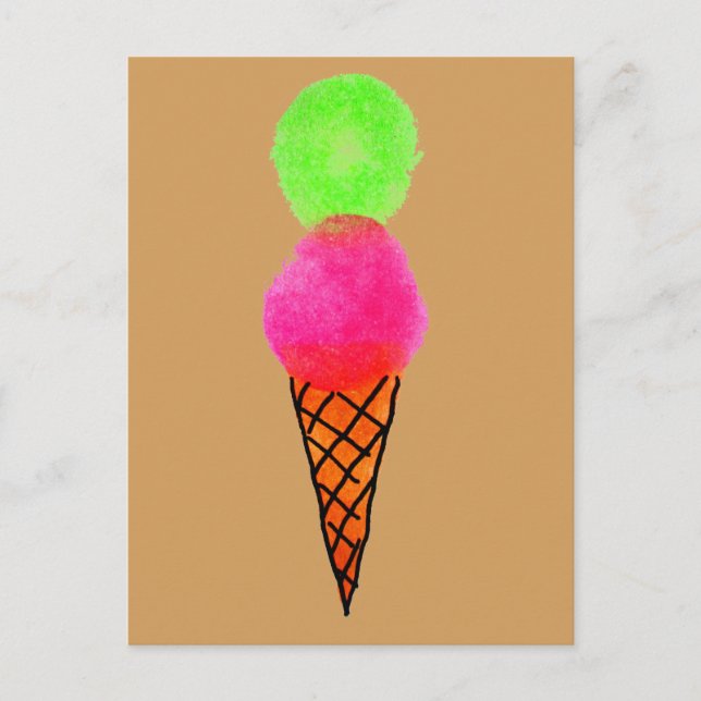 Eiscreme Pop Art Postkarte (Vorderseite)