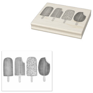 Eiscreme-Pop Bars Popsicle Creamsicle Fudge Gummistempel