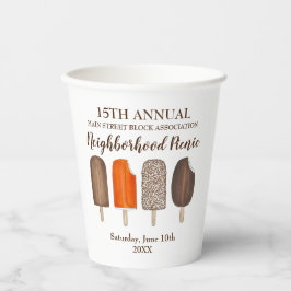 Eiscreme-Pop Bars Popsicle Creamsikel Picnic Pappbecher