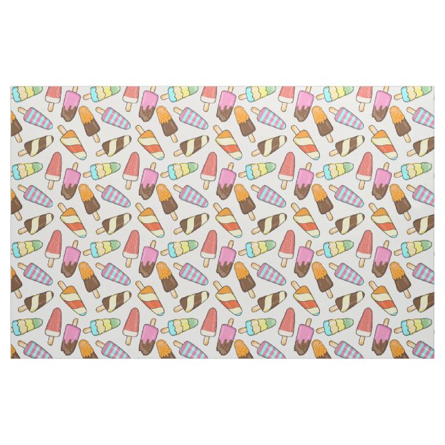 Eiscreme Popsicles Muster Gewebe Stoff (Fat Quarter (45,7 x 55,9 cm))
