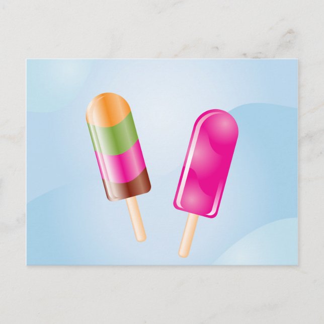 Eiscreme Postkarte (Vorderseite)