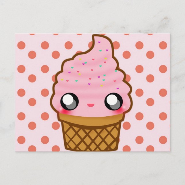 Eiscreme Postkarte (Vorderseite)