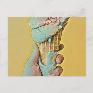 Eiscreme Postkarte