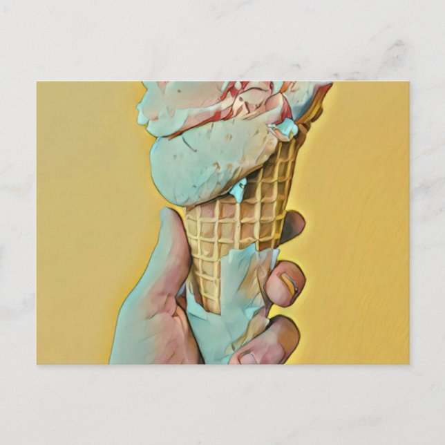 Eiscreme Postkarte (Vorderseite)