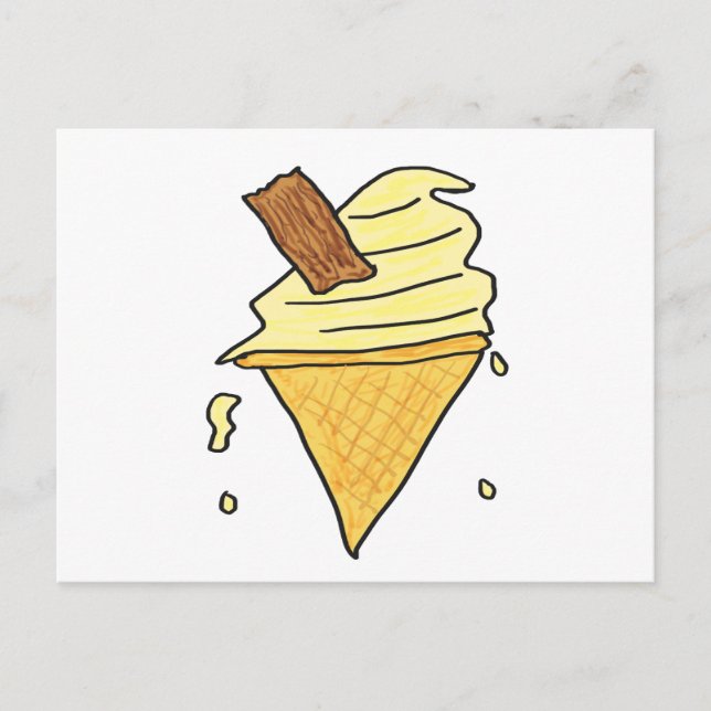 Eiscreme Postkarte (Vorderseite)
