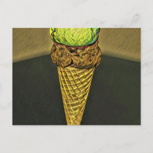 Eiscreme Postkarte
