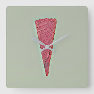 Eiscreme Quadratische Wanduhr