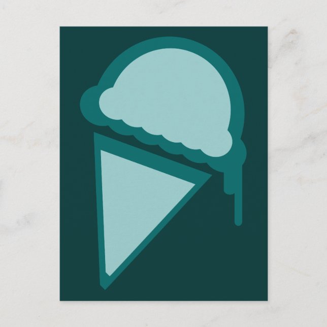 Eiscreme Retro-Dripz Postkarte (Vorderseite)